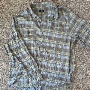 Plaid Button-Up Shirt